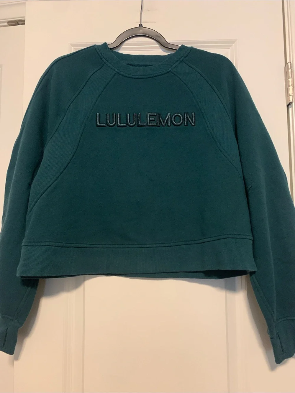 Lululemon Green Wordmark Scuba, Sz M/L Good Condition